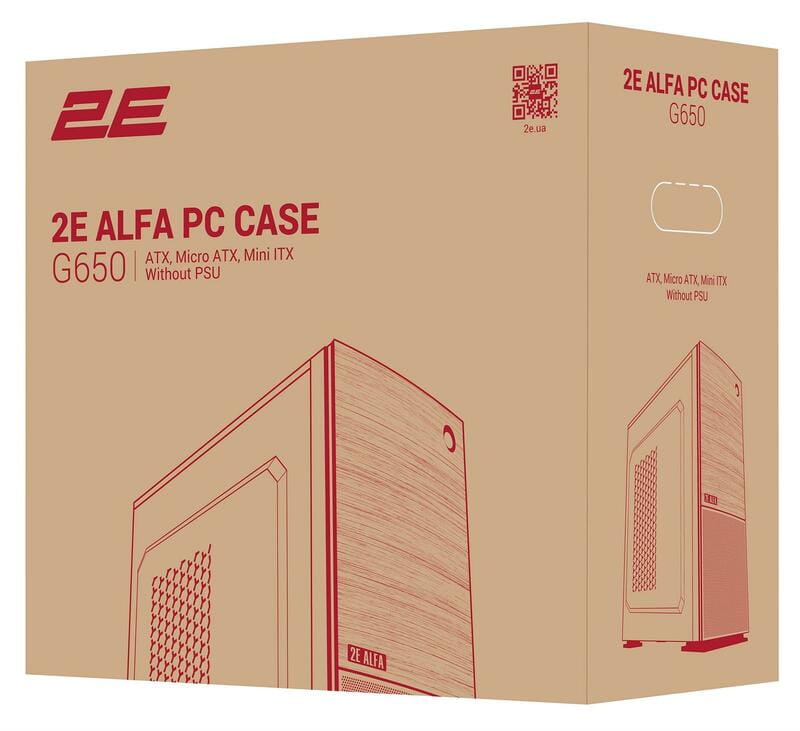 Корпус 2E Alfa Black (2E-G650) без БП