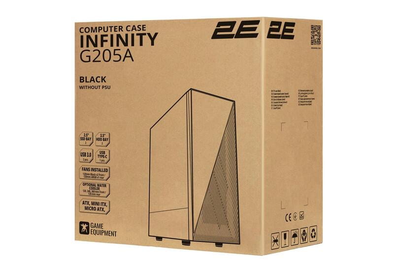 Корпус 2E Gaming Infinity Black (2E-G205A) без БП