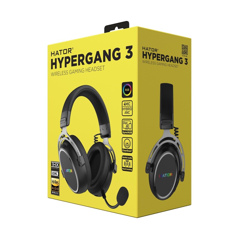 Гарнiтура Hator Hypergang 3 Wireless Black (ESH55)