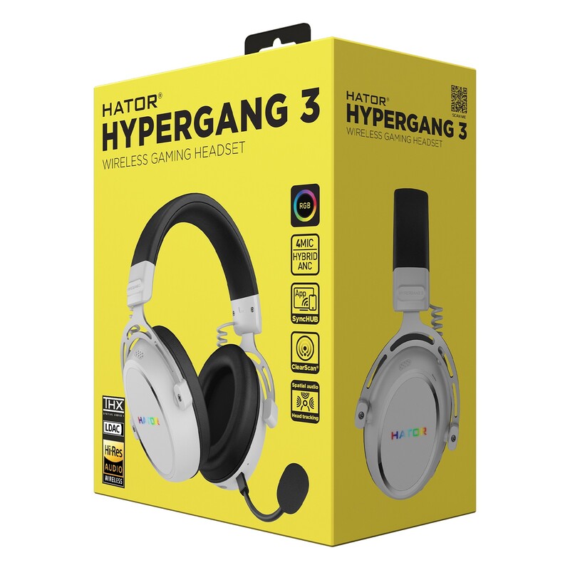 Гарнiтура Hator Hypergang 3 Wireless White (ESH56)