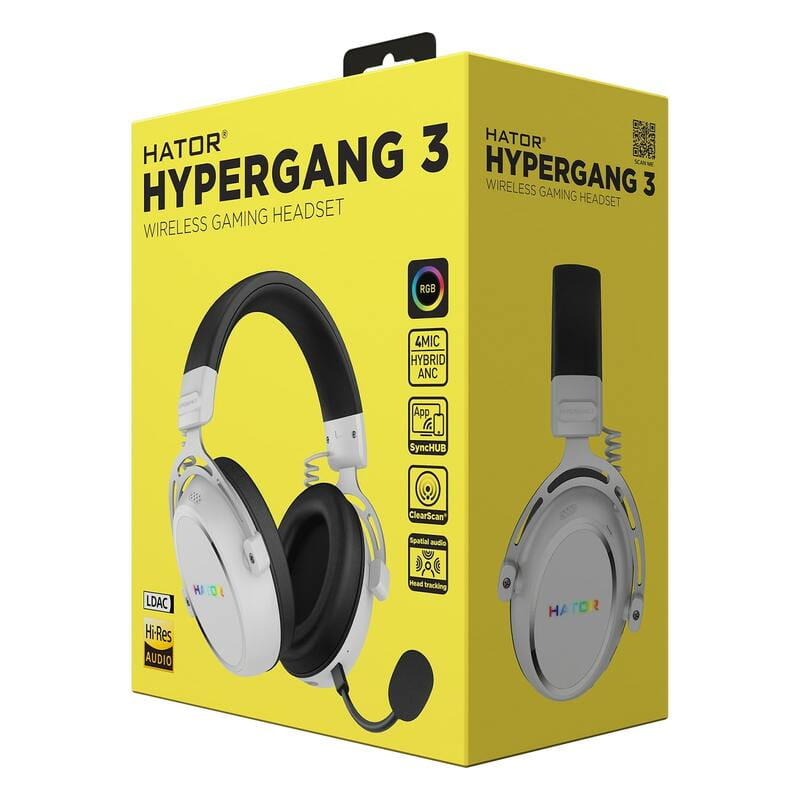 Гарнитура Hator Hypergang 3 Wireless White (ESH56)