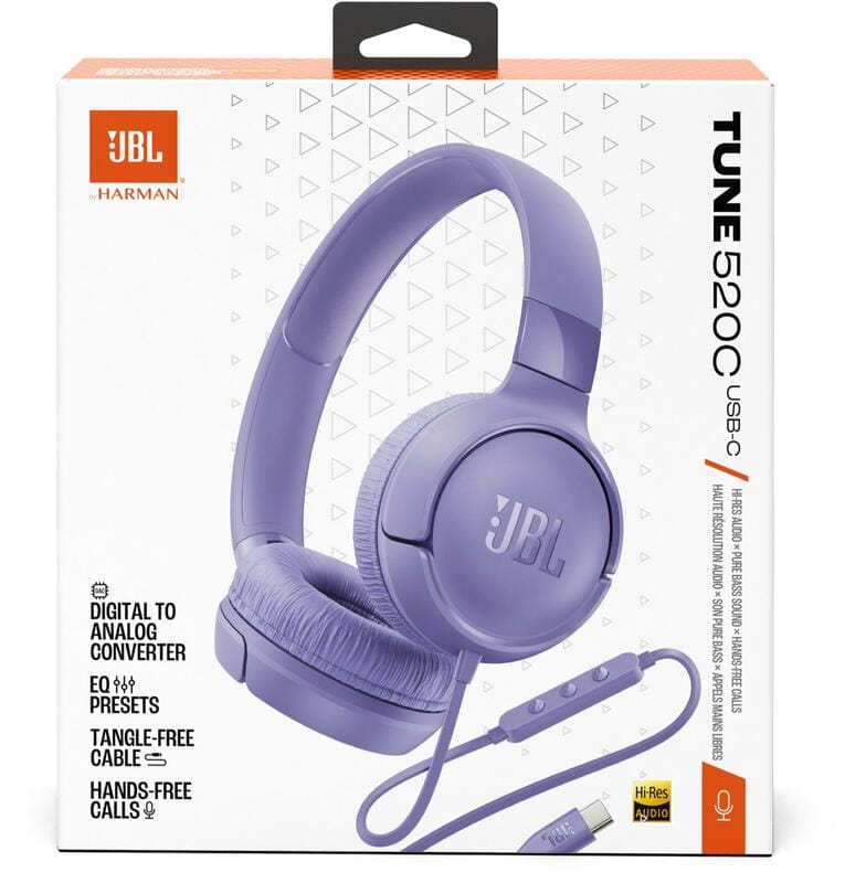 Гарнiтура JBL Tune 520C Purple (JBLT520CPUR)