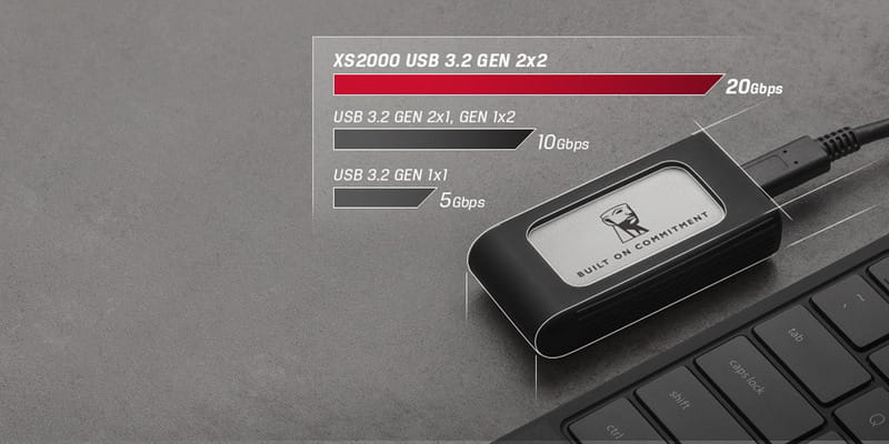 Накопичувач зовнішній SSD Portable USB 1.0ТB Kingston XS2000 BoC Silver (SXS2000/1000GA)