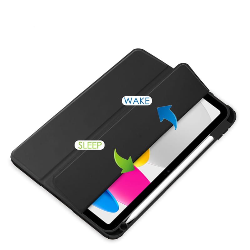 Чeхол-книжка BeCover Soft Edge TPU с креплением Apple Pencil для Apple iPad Air (4/5) 2020/2022 10.9" Black (711696)