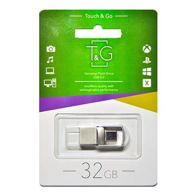 Флеш-накопитель USB3.0 32GB Type-C T&G 104 Metal Series Silver (TG104TC-32G3)