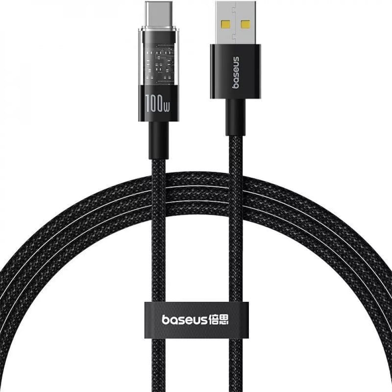 Кабель Baseus Gem USB - USB Type-C (M/M), 2.4A, 1 м Black (6932172658748)