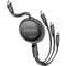Фото - Кабель Promate USB Type-C - USB Type-C Lightning microUSB (M/M), 3A, 60W, 1.1 м, Black (triocord-r.black) | click.ua