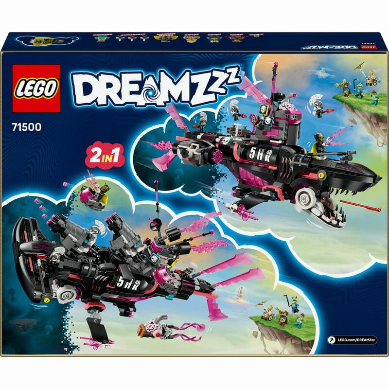 Конструктор LEGO Dreamzzz Страхітливий підводний човен Акула (71500)