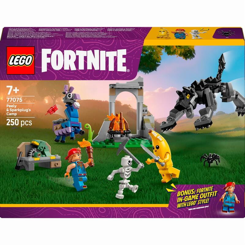 Конструктор LEGO Fortnite Табір Peely та Sparkplug (77075)