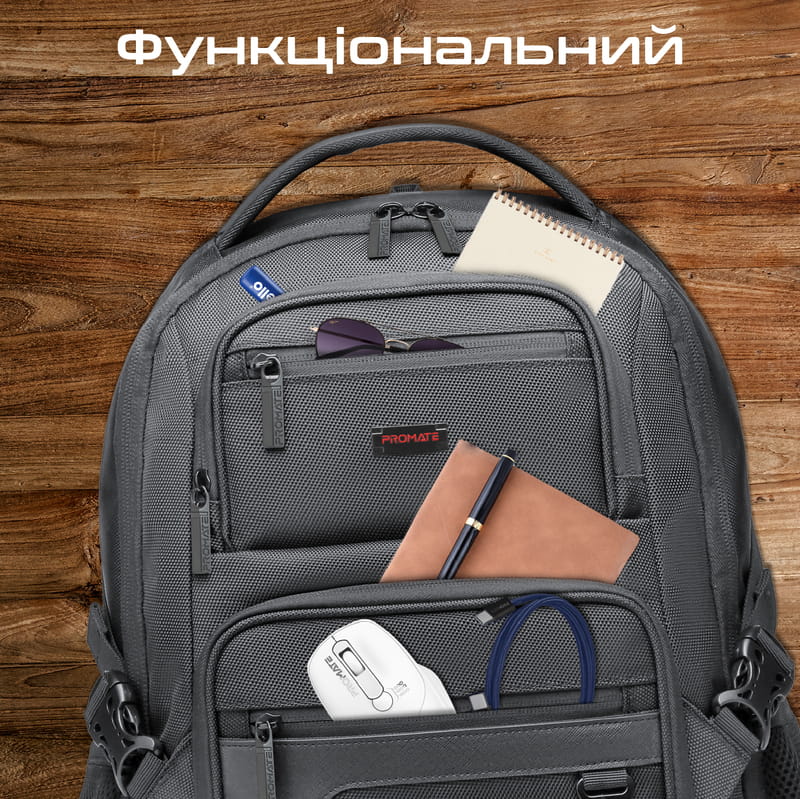Рюкзак для ноутбука Promate Elitepack Lite 15.6" Black