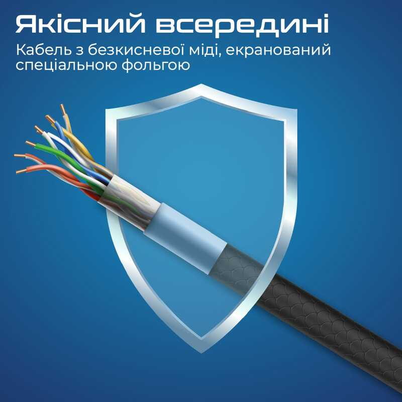 Комплект кабелей Promate USB Type-C - Lightning (M/M), 3A, 27W, 0.3 м, 1.2 м, 2 м Black (cablekit-ci)