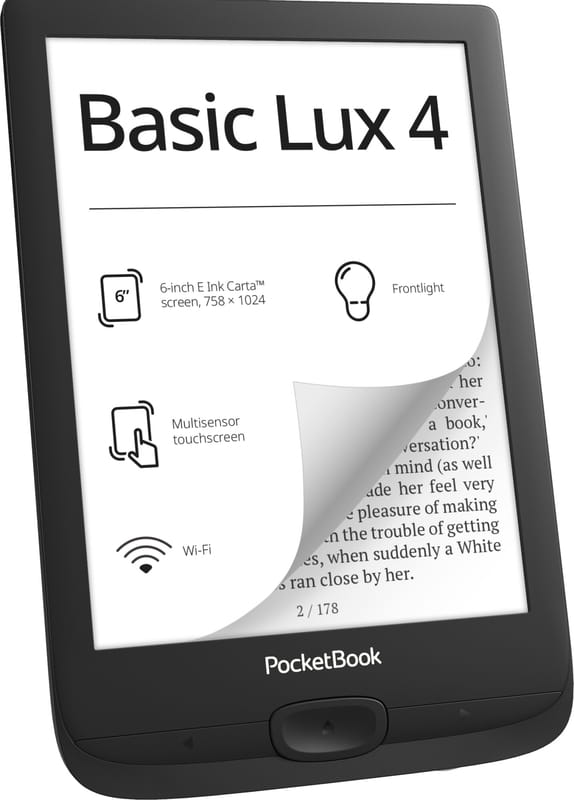Электронная книга PocketBook 618 Basic Lux 4 Ink Black (PB618-P-CIS/PB618-P-WW)