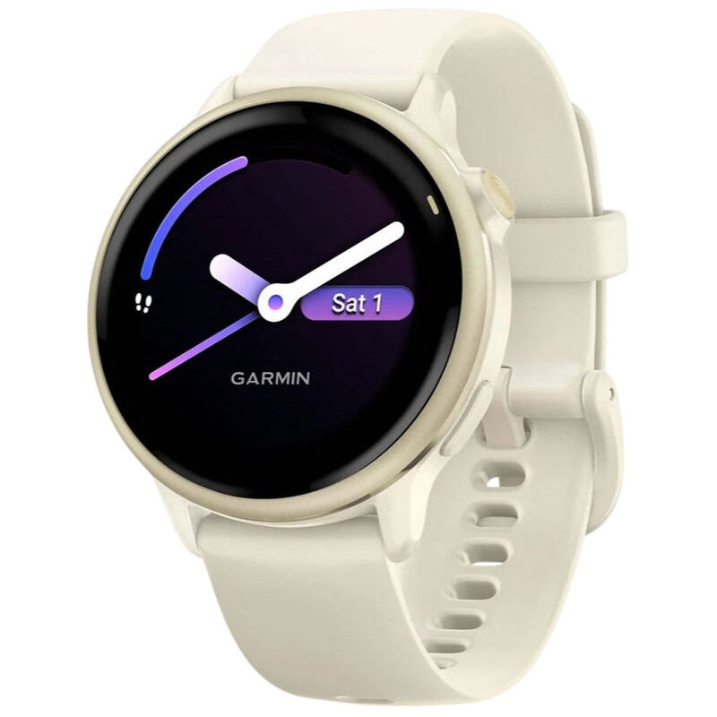 Смарт-годинник Garmin Vivoactive 6 Lunar Gold with Bone Silicone Band (010-02985-41)