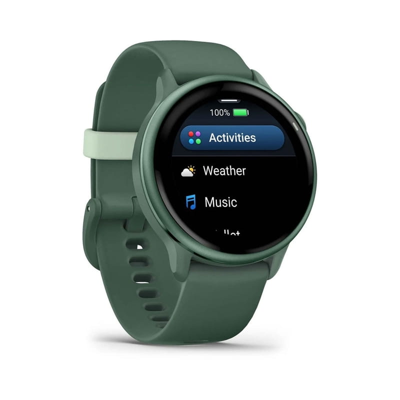 Смарт-часы Garmin Vivoactive 6 Metallic Jasper Green with Jasper Green Silicone Band (010-02985-42)