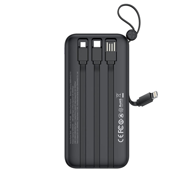 Универсальная мобильная батарея XO PR280 30000mAh 10W Black