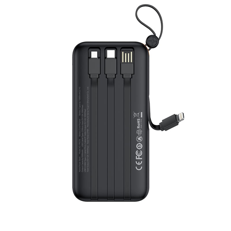 Універсальна мобільна батарея XO PR278 10000mAh 10W Black