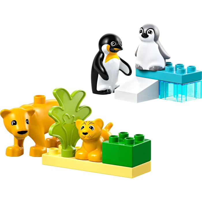 Конструктор LEGO Duplo Town Сімейства диких тварин: Пінгвіни та Леви (10442)