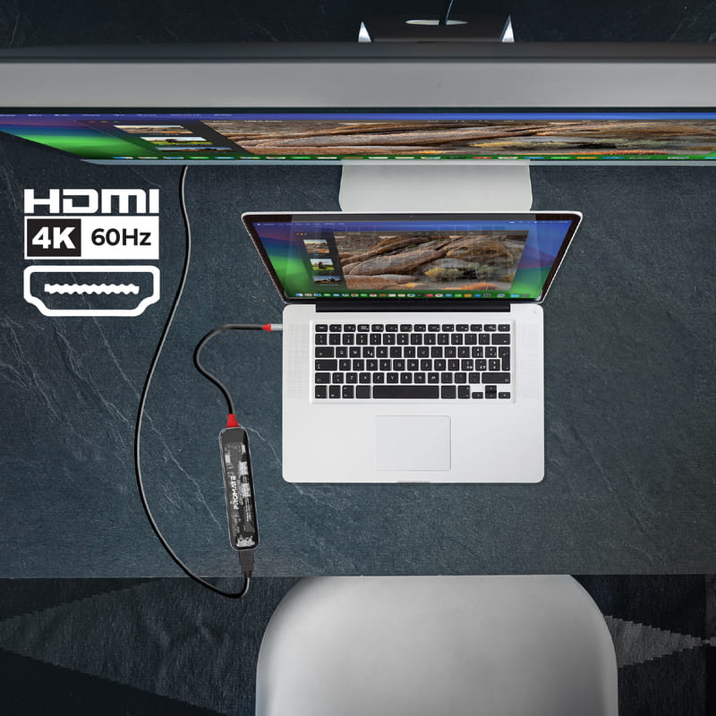 USB-хаб Promate TransHub-Lite USB Type-C Grey