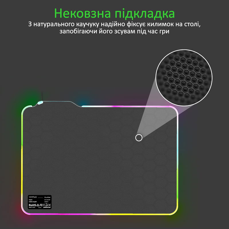Ігрова поверхня Vertux Fluxpad Black
