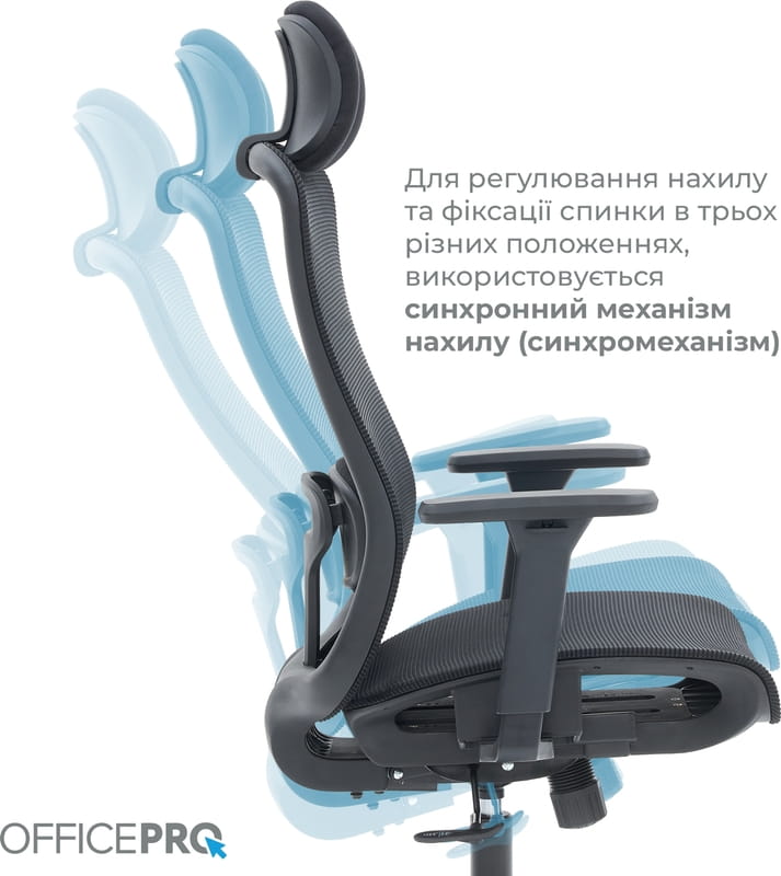 Кресло офисное Officepro Wave OC670-B-B-B Black