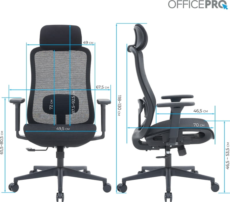 Кресло офисное Officepro Wave OC670-B-B-B Black