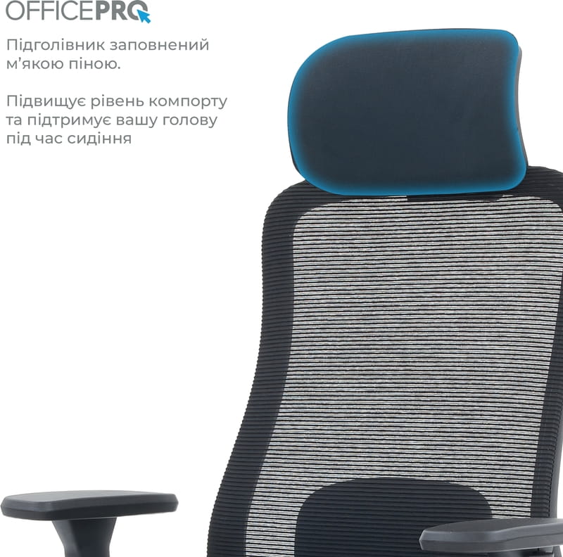 Кресло офисное Officepro Wave OC670-B-B-B Black