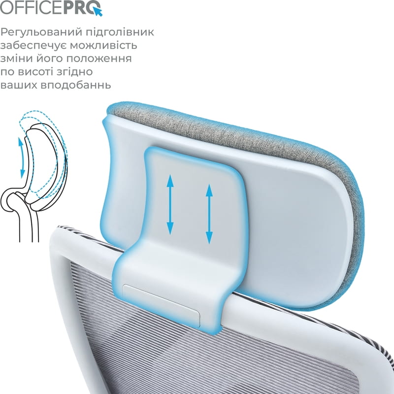 Купить Кресло офисное Officepro Wave OC670-G-G-G Grey Кресло офисное Officepro Wave OC670-G-G-G Grey