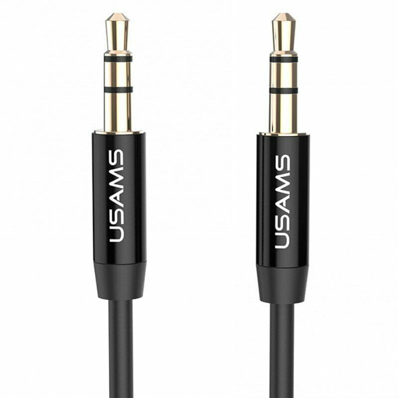 Аудіо-кабель Usams YP-01 3.5 мм - 3.5 мм (M/M), 1 м, Black (YP101)