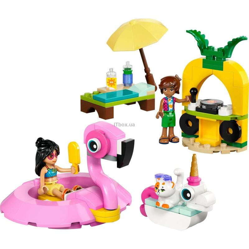 Конструктор LEGO Friends Вечеринка единорога и фламинго у бассейна (42658)