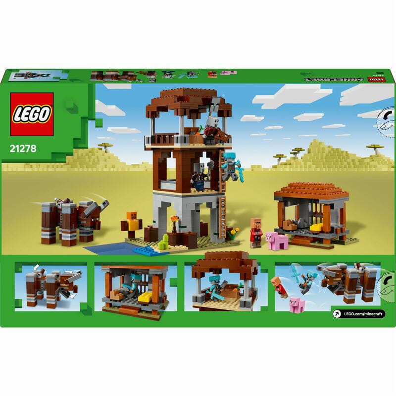 Конструктор LEGO Minecraft Аванпост разбойников и опустошитель (21278)