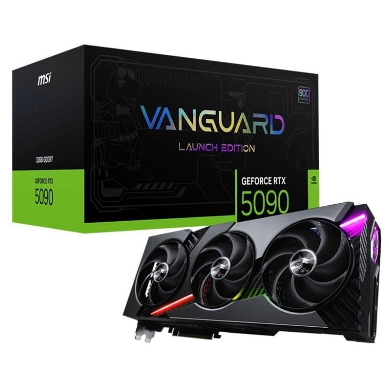 Видеокарта GF RTX 5090 32GB GDDR7 Vanguard SOC Launch Edition MSI (GeForce RTX 5090 32G Vanguard SOC Launch Edition)