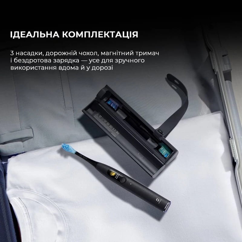 Умная зубная электрощетка Oclean X Ultra 20 Set Electric Toothbrush Black (6970810557107)