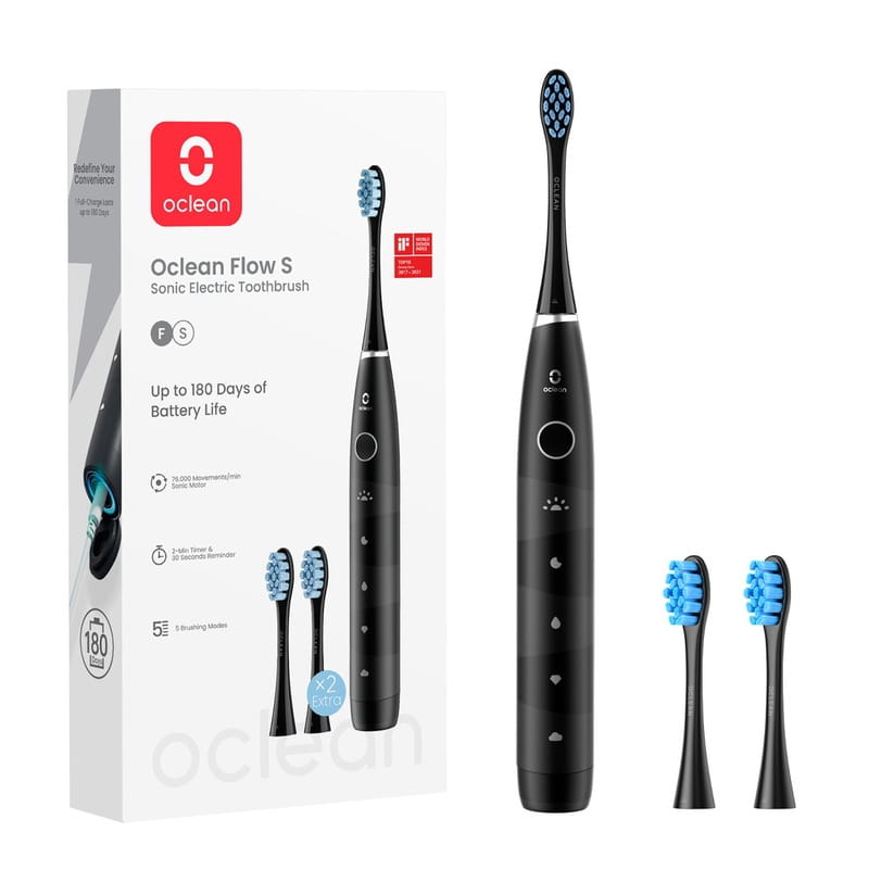 Розумна зубна електрощітка Oclean Flow S Electric Toothbrush Black (6970810557343)
