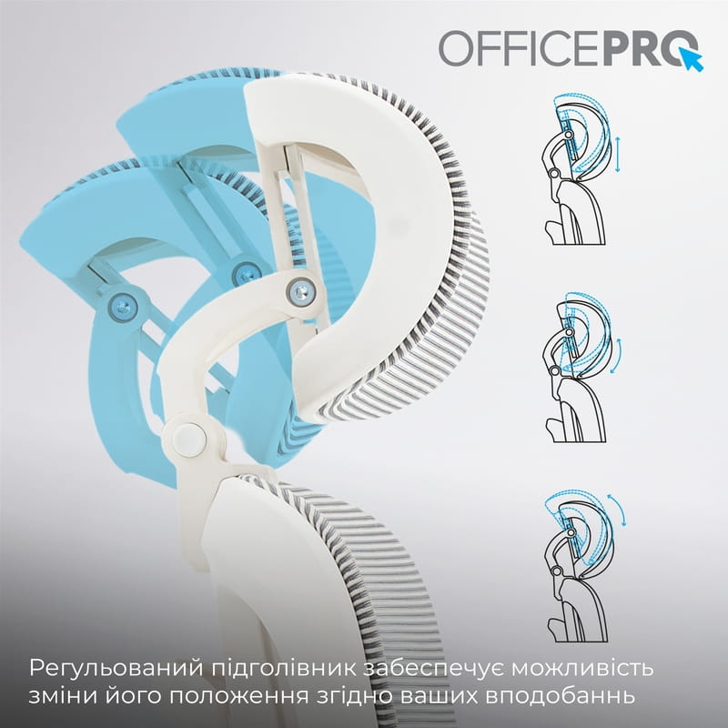 Кресло офисное Officepro Skyline OC680-W-LG-LG White/Light Gray