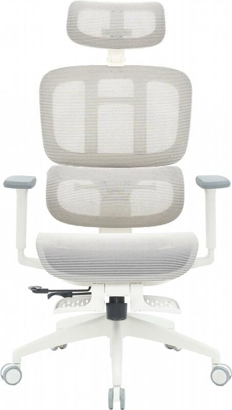 Кресло офисное Officepro Skyline Footrest OC750-W-LG-LG White/Light Gray