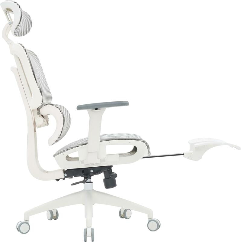 Кресло офисное Officepro Skyline Footrest OC750-W-LG-LG White/Light Gray
