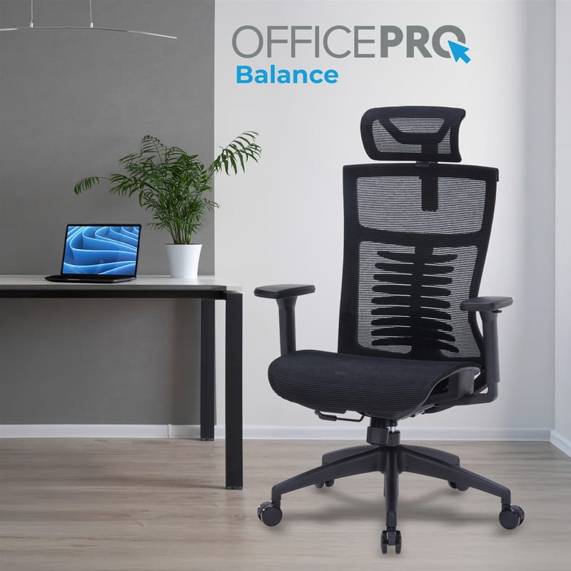 Крісло офісне Officepro Balance OC620-B-B-B Black