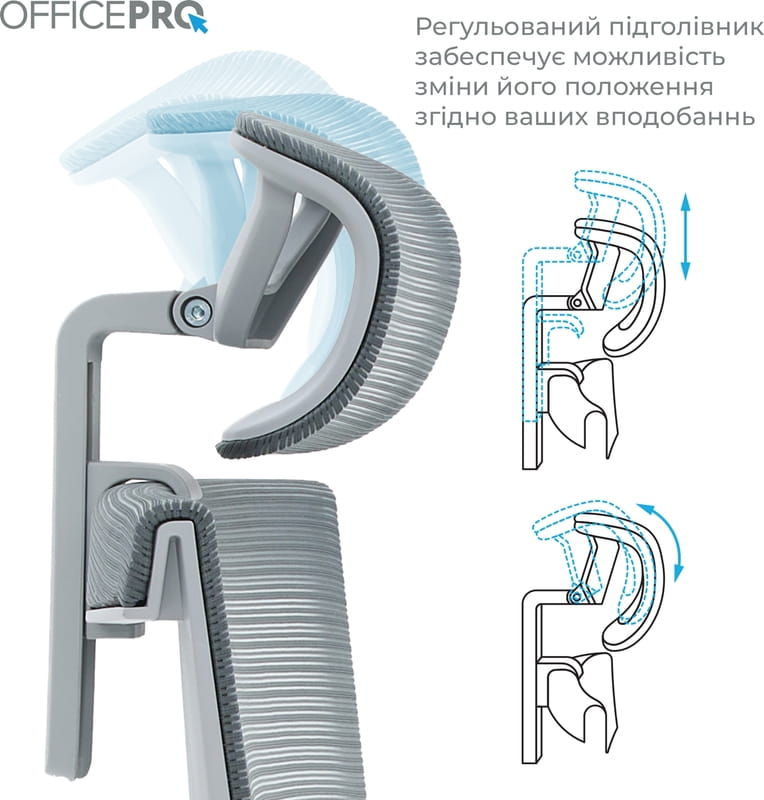 Крісло офісне Officepro Elegant OC660-G-DG-DG Gray/Dark Gray