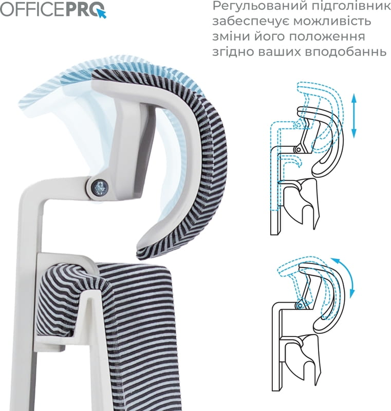 Крісло офісне Officepro Elegant OC660-W-DG-DG White/Dark Gray