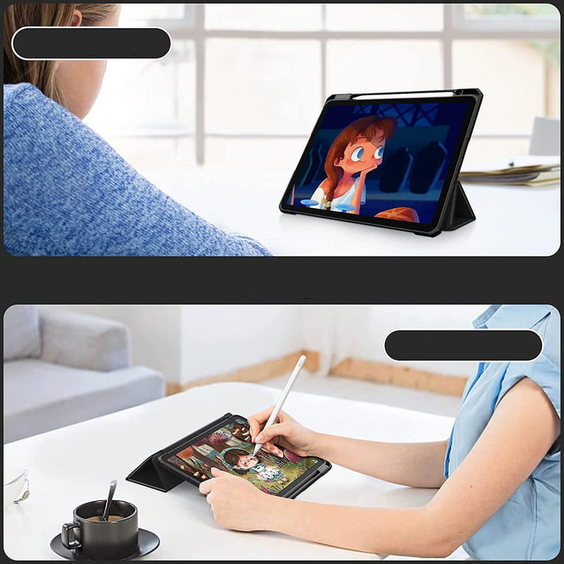 Чeхол-книжка BeCover Soft Edge TPU с креплением Apple Pencil для Apple iPad Pro 12.9 2020/2021/2022 Black (711708)