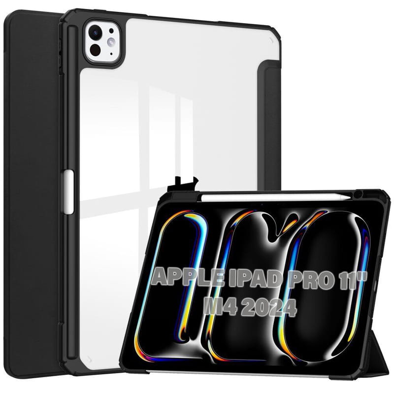 Чeхол-книжка BeCover Soft Edge TPU с креплением Apple Pencil для Apple iPad Pro 11" M4 2024 Black (711714)