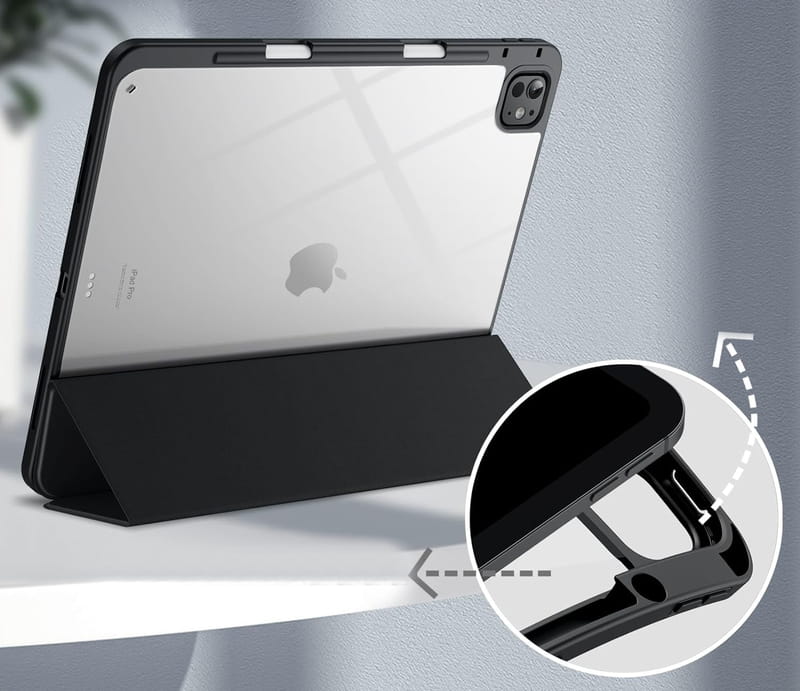 Чeхол-книжка BeCover Soft Edge TPU с креплением Apple Pencil для Apple iPad Pro 13" M4 2024 Black (711717)