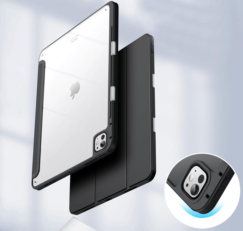 Чeхол-книжка BeCover Soft Edge TPU с креплением Apple Pencil для Apple iPad Pro 13" M4 2024 Black (711717)