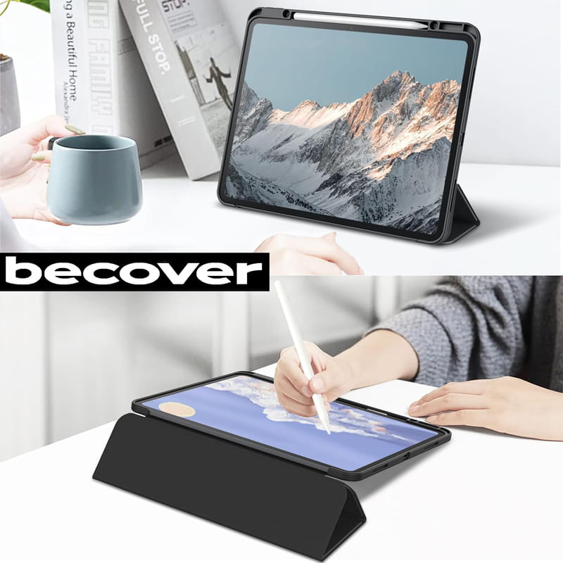 Чeхол-книжка BeCover Soft Edge TPU с креплением Apple Pencil для Apple iPad Pro 13" M4 2024 Black (711717)