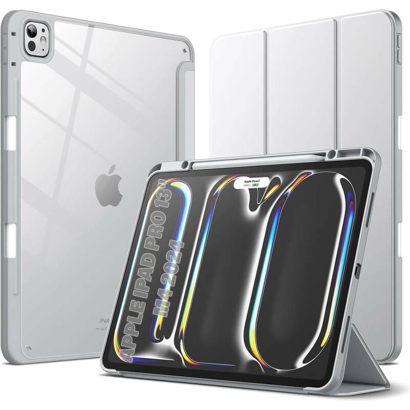 Чохол-книжка BeCover Soft Edge TPU з кріпленням Apple Pencil для Apple iPad Pro 13" M4 2024 Gray (711718)