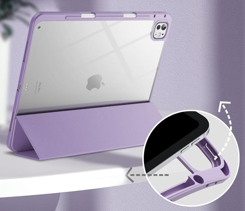 Чeхол-книжка BeCover Soft Edge TPU с креплением Apple Pencil для Apple iPad Pro 13" M4 2024 Purple (711719)