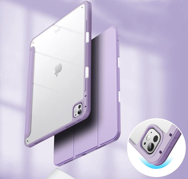 Чeхол-книжка BeCover Soft Edge TPU с креплением Apple Pencil для Apple iPad Pro 13" M4 2024 Purple (711719)