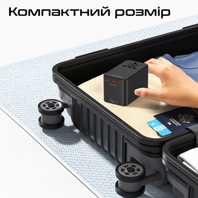 Зарядное устройство Promate TripMate-GaN160 160W Black