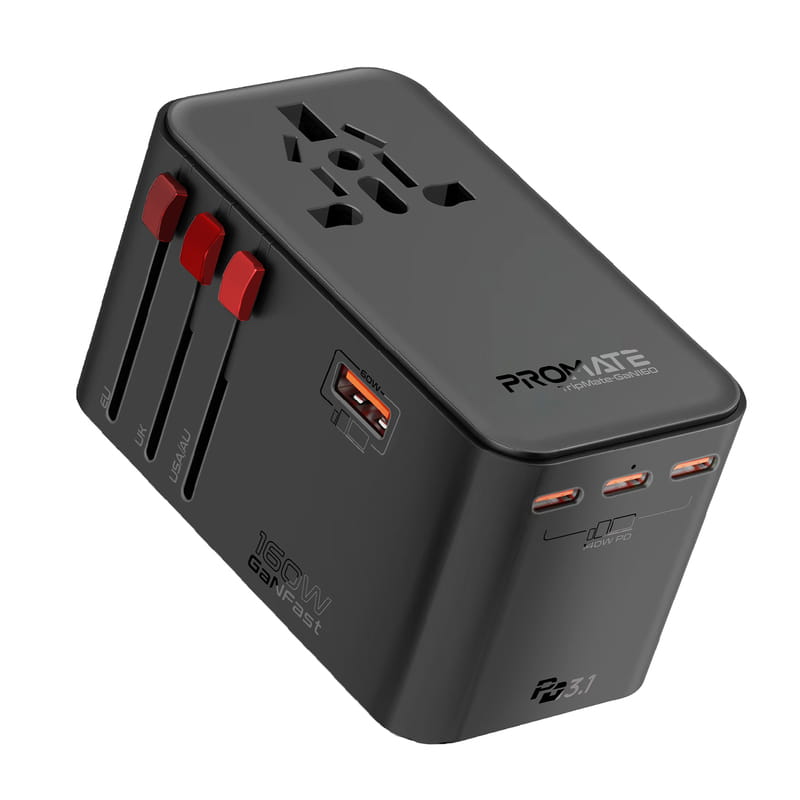 Зарядное устройство Promate TripMate-GaN160 160W Black