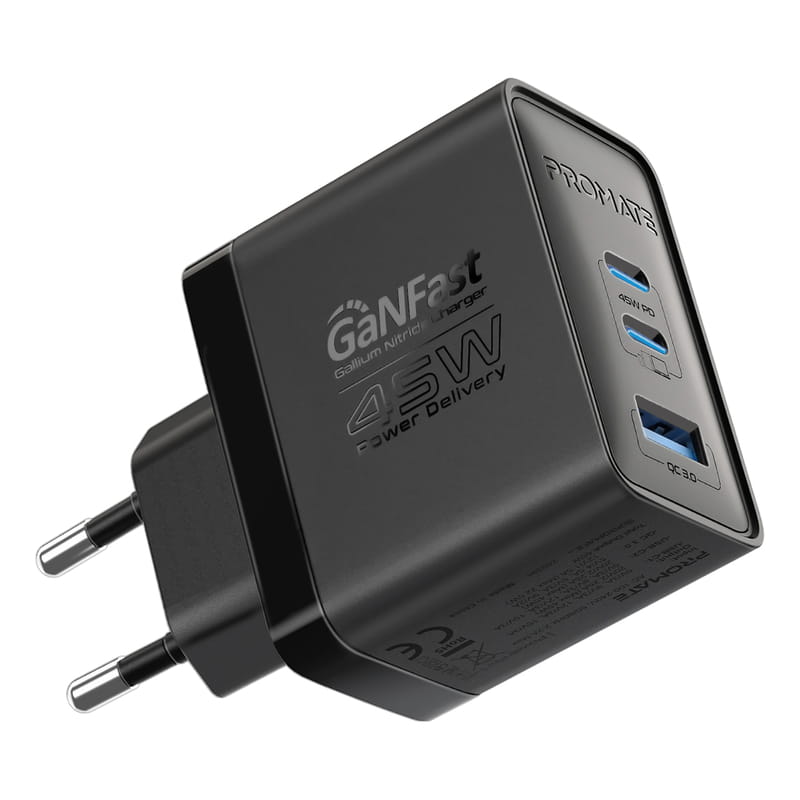 Зарядное устройство Promate PowerPort 45W Black